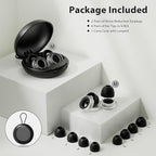 Concert Ear Plugs, Yawsoy High Fidelity Noise Cancelling Earplugs, Reusable Ear Plugs for Musicians, Raves, Focus and Sleep, 20dB Noise Reduction & Hearing Protection, 6 Pair Ear Tips in S/M/L(Clear)