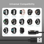 3.3FT Smart Watch Charger Magnetic USB Charging Cable for Letsfit Willful YAMAY VeryFitPro SW023 ID205L SW021 ID205U ID205S SW025 Uwatch 3S 3 2 2S