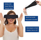ALASKA BEAR Sleep Mask for Side Sleepers Patented Design, Cup-Shaped and Extra-Soft, 100 Blackout Eye Mask Shades Cover for Men and Women Home or Travel, Machine Washable, Black
