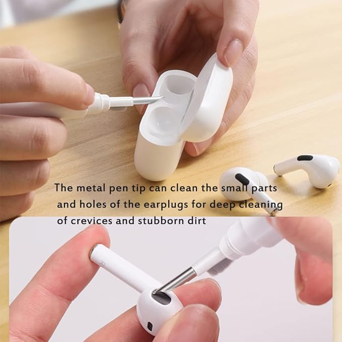 Cleaner Kit for Airpods,Earbuds Cleaning kit for Airpods Pro 1 2 3, Multi-Function Cleaning Tool with Brush for Wireless Earphones Bluetooth Headphones Camera and iPhone(White)