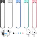 【5 Pack】Ultra Strong Magnetic Straps Anti-Lost Cord,Silicone Sports Lanyard and Ear Hook - 5 Anti Lost Straps + 1 Pair EarHook