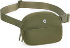 WESTBRONCO Fanny Packs for Women Men, Small Belt Bag Nylon, Lightweight Fashion Waist Packs, Mini Crossbody Bags with Adjustable Strap for Workout Running Traveling(Green)