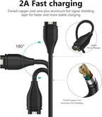 Fast Wall Charger for Garmin Smart watch Charger Garmin Vivoactive 6 5 4 4S, Fenix 8 7 7S 7X 6S 6 6X 5S 5 5X,Forerunner 55 255 745 165 570, Instinct 2 2S 2x, Venu 2 Plus 2S Sq 2 3S Charging Cable Cord