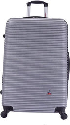 InUSA ROYAL Hardside Spinner Luggage with Ergonomic Handles | Spacious Travel Suitcase with Four Spinner Wheels and Studs | 28 Inch Large Spinner Luggage | Silver