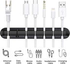 SOULWIT Cable Holder Clips, 3-Pack Cable Management Cord Organizer Clips Silicone Self Adhesive for Desktop USB Charging Cable Nightstand Power Cord Mouse Cable Wire PC Office Home