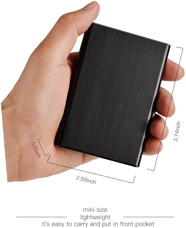 EASTNIGHTS Credit Card Holder Stainless Steel Credit Card Case Metal ID Card Holder RFID Wallets Business Card Holder for Women or Men