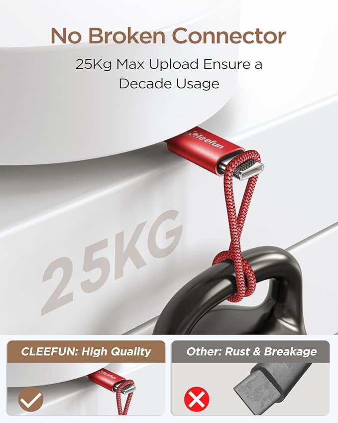 CLEEFUN Short USB C Cable 1ft, 5-Pack USB A to Type C Charger Cord Fast Charging for iPhone 17 16 15 Pro Max Air Plus, for Samsung Galaxy S25 S24 S23 S22 S21 S20 A17 A16 A15 A56 A55 A26 A35 A36 A71