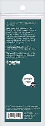 Amazon Basics 5-Piece Nail Care Grooming Kit, Manicure Pedicure Set with Nail Clippers