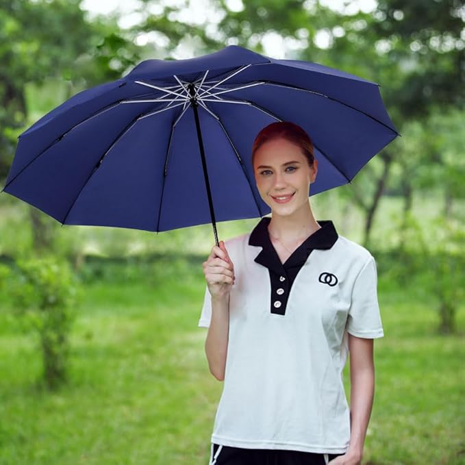 LANBRELLA Umbrella Windproof Compact Travel Umbrella Auto Open Close for Rain