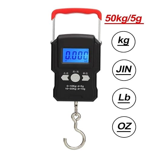 Luggage Weight Scale, Portable Hanging Hook Scale 50Kg LCD Digital Display Handheld Mini Electronic Weighting Scale Fishing Travel Luggage Scale,for Travel