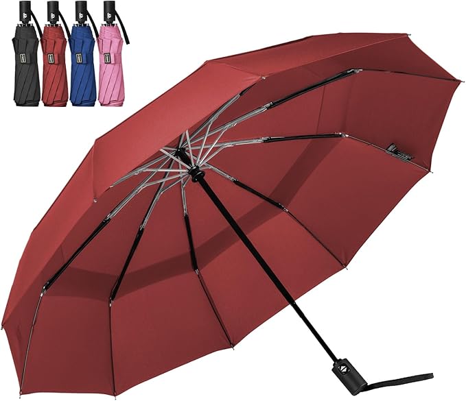 LANBRELLA Umbrella Windproof Compact Travel Umbrella Auto Open Close for Rain