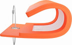 Gostwo 2 Pack Luggage Tags for Suitcases, 26 Initial Letter Travel Luggage Baggage Identification Labels ID Tag Fully Bendable Tags with Stainless Steel Loop (Orange) (Letter E)