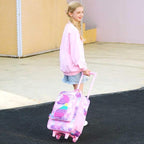 WZLVO Kids Luggage for Boys and Girls, Cute Dinosaur Unicorn Rolling Wheels Suitcase for Toddler Children