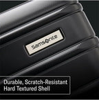 Samsonite Omni 2 Hardside 2 Piece Set - Includes Global Carry-On & Large Checked Suitcases - 360° Dual Spinner Wheels - Integrated TSA Lock & Expansion - Amazon Exclusive - Midnight Black