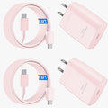 USB C Android Charger Fast Charging Cord, Super Fast Phone Chargers 6.6FT C to C Type Cable with 25W USBC Wall Block for Samsung Galaxy S26 S25 S24 Ultra Plus/S23/S22/S21/S20/Note 20/10, Pink