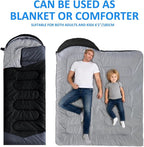 oaskys Camping Sleeping Bag - 3 Season Warm & Cool Weather - Summer Spring Fall Lightweight Waterproof for Adults Kids - Camping Gear Equipment, Traveling, and Outdoors