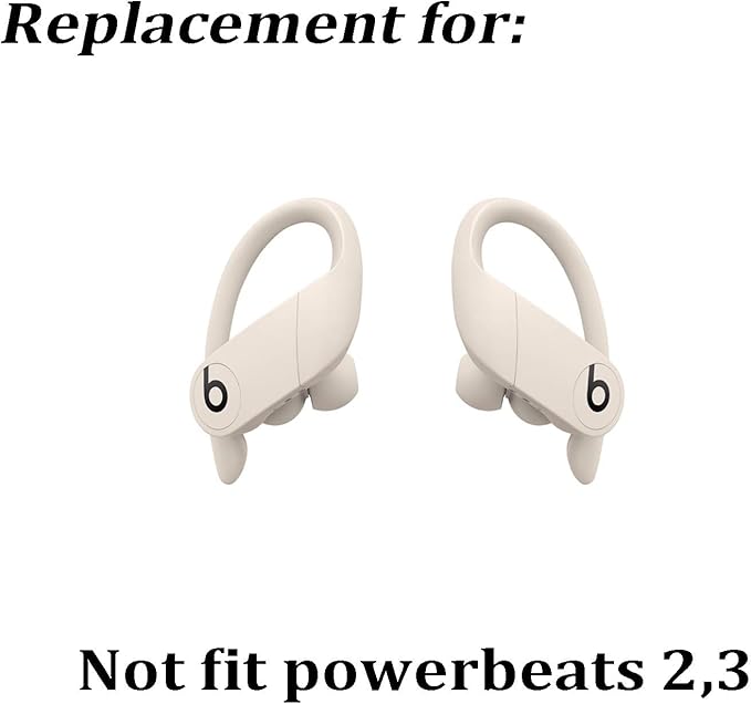 Replacement Eartips Silicone Earbuds Buds Set for Powerbeats Pro Beats Wireless Earphone Headphones,4 Pair (Lvory)