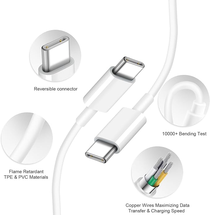 iPhone 17 16 15 Charger Fast Charging 3+3Pack 20W USB C Wall Charger with 6FT Fast Charging Cable Compatible with iPhone 17/17 Air/17 Pro/17 Pro Max/iPhone 16/15 Series, iPad Pro/AirPods