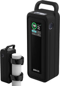Protective Silicone Case for Anker Prime Power Bank 27,650mAh 250W - Portable with Handle & Hook Loop Strap, Anti-Slip & Shockproof Design (Black)