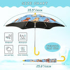 ALAZA Kids Umbrella Stick Umbrellas Cute Umbrella for Boys Girls Toddler UV/Sun Rain Windproof