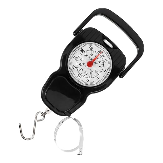 Portable Mini Luggage Scale 20kg Mechanical Spring Hanging Scale with Tape for Travel and Shipping Use
