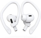 Ear Hooks 2 Pairs for AirPods Pro 2 & 1, AirPods 4 & 3 & 2 & 1, Airpod Ear Hook, Anti-Slip Comfortable Fit, Ergonomic Design, AirPods Accessories (Large, White)