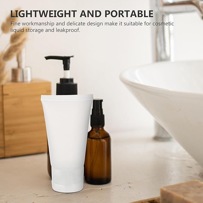 12pcs 30ml Refillable Squeeze Tube Bottles Matte Flip Cap Travel Dispenser Containers for Cosmetics and Lotion Toiletries