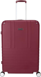 Jessica Simpson Countryside 2-Piece Set (21" & 30") Expandable 8-Wheel Spinner Large Checked Luggage Suitcase, Burnt Russet
