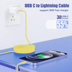 4Pack USB C to Lightning Cable 6FT, Fast Charging Cord for iPhone 14, Replacement for Apple Original Charger Cable for iPhone 14 13 12 11 Pro 11 XS MAX XR 8 7 6s Plus-Yellow