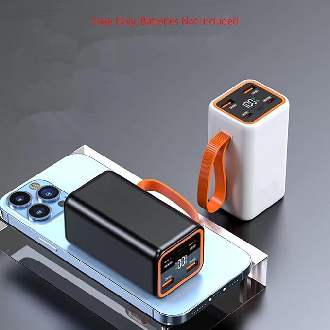 4 Slot Power Bank Fit for 4x21700 Lithium Battery, DIY Plastic Case Battery Charger Box Case