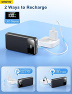OHOVIV Portable Charger Power Bank 50000mAh Battery Pack, 22.5W Fast Charging PowerBank with Built in Cables,Travel Essential USB-C Portable Phone Charger for iPhone Samsung Pixel Android iPad