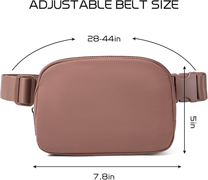Belt Bag for Women Fanny Pack Crossbody Bags for Women Fashion Waist Packs with Adjustable Strap Gifts for Women Men (Brown)