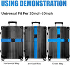 Luggage Straps for Suitcases TSA Approved-2 Pack Bright Personalized Luggage Belt Strap for Suitcase/Carry On Bag Luggage Accessories for Travel (SkyBlue)