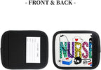 2 Pack Luggage Handle Wrap with Travel Tags - Non-Slip Protective Cover Soft Handle Grips Covers for Suitcase(Nurse)