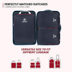 PFEYRPK Lightweight Compression Packing Cubes for Suitcases, Compressible Expandable Travel Packing Organizer with Clear Toiletries and Backpack Bag, Travel Essentials for Carry on Luggage 7 Set