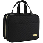 HOTOR Travel Toiletry Bag - Hanging Toiletry Bag for Women & Men, Makeup Bag/Big Comparment, Waterproof for Travel Accessories, Travel Essentials, Large, Black
