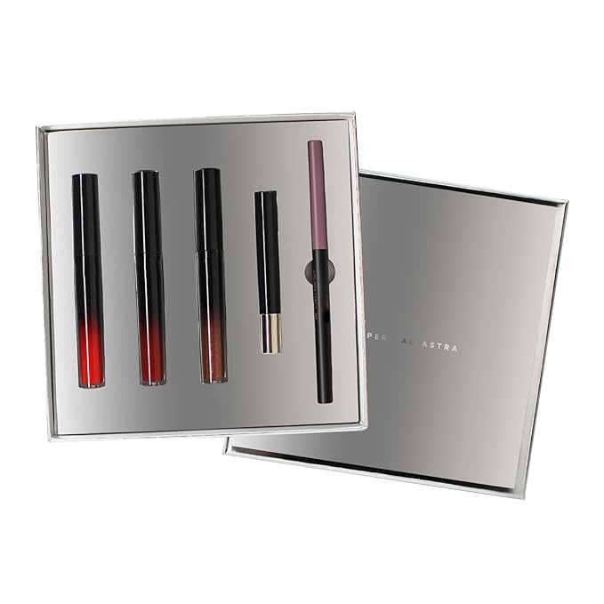 Linjinx 5-Piece Lip Makeup Set for Women | Long-Lasting & Hydrating with Lipstick, Lip Gloss, Daily Beauty Essential Set C One Size