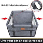 Dog Car Seat Puppy Portable Pet Booster Car Seat with Clip-On Safety Leash and PVC Fram, Anti-Collapse,Perfect for Small Pets