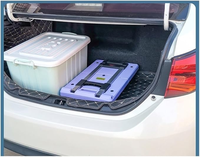Foldable Hand Trucks with Wheels Portable Trolley Carts for Luggage & Goods Compact Utility Carts for Delivery & Home Use Lightweight Folding Carts