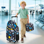 Kids Suitcase with Wheels for Girls and Boys, Rolling Carry on Luggage for Toddler Children