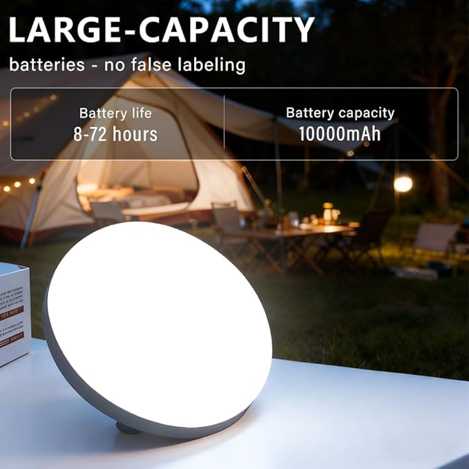 Camping Lights Tent Light 4500 Lumens 45W Rechargeable LED Lantern Magnetic Hanging, Portable USB Outdoor Canopy, Emergency Lights for Home, Lanterns for Power Outages, Ice Shanty Lights-10000mAh