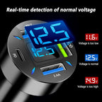 Car Charger 66W Super Fast Charging with USB PD&QC 3.0(Voltmeter&LED Lights) Universal Quick Charge for 12-24V Car Cigarette Lighter Plug,Compatible with iPhone 14 13 12,S22 S21 S20,iPad(Black)