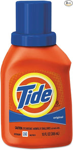 Tide Liquid Laundry Detergent, Original Scent, Travel Size 10oz (3 Pack)