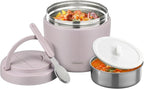 wiwens Thermo Food Jar for Hot Food Adults 32OZ Soup Thermo Lunch Containers Wide Mouth Vacuum Insulated Stainless Steel Leakproof Bento Box with Spoon (Purple)
