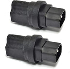 Ceptics IEC USA NEMA 5-15R to IEC 60320-C14 Adapter Plug - ETL Certified - Industrial Grade (IG-320-2PK),Black