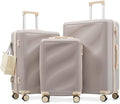 Merax Luggage Set 3 Piece, Hardshell ABS Suitcases with Spinner Wheels, Lightweight Durable TSA Approved Carry-on & Checked Luggage for Travel (20"/24"/28")