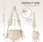 Cross Body Bag for Women Bum Bag Checkered Belt Bags Fanny Packs for Girls Travel Purse Fashion Waist Packs Crossbody Nylon Purse Trendy Shoulder Bags for Womens