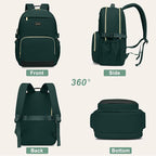 Focdod Laptop Backpack for Women Bookbag: 15.6 inch Work Backpacks with Pouch Pocket for Large Capacity Cup & USB Charger College Book Bag Travel Business Nurse Teacher Bookbags Anti-theft Back Pack