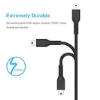 3ft Mini USB cable, 2 Pack USB 2.0 to mini b charger cord USB type A male Fast Charging cable Compatible with PS3 Controller, MP3 Player, Digital Camera, GPS Receiver, Dash Cam, Garmin GPS, Hero 3+