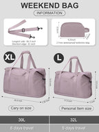 Expandable Travel Duffle Bags Weekender Overnight Bags for Women Men Hospital Bag for Women Labor Delivery with Toiletry Bag Waterproof